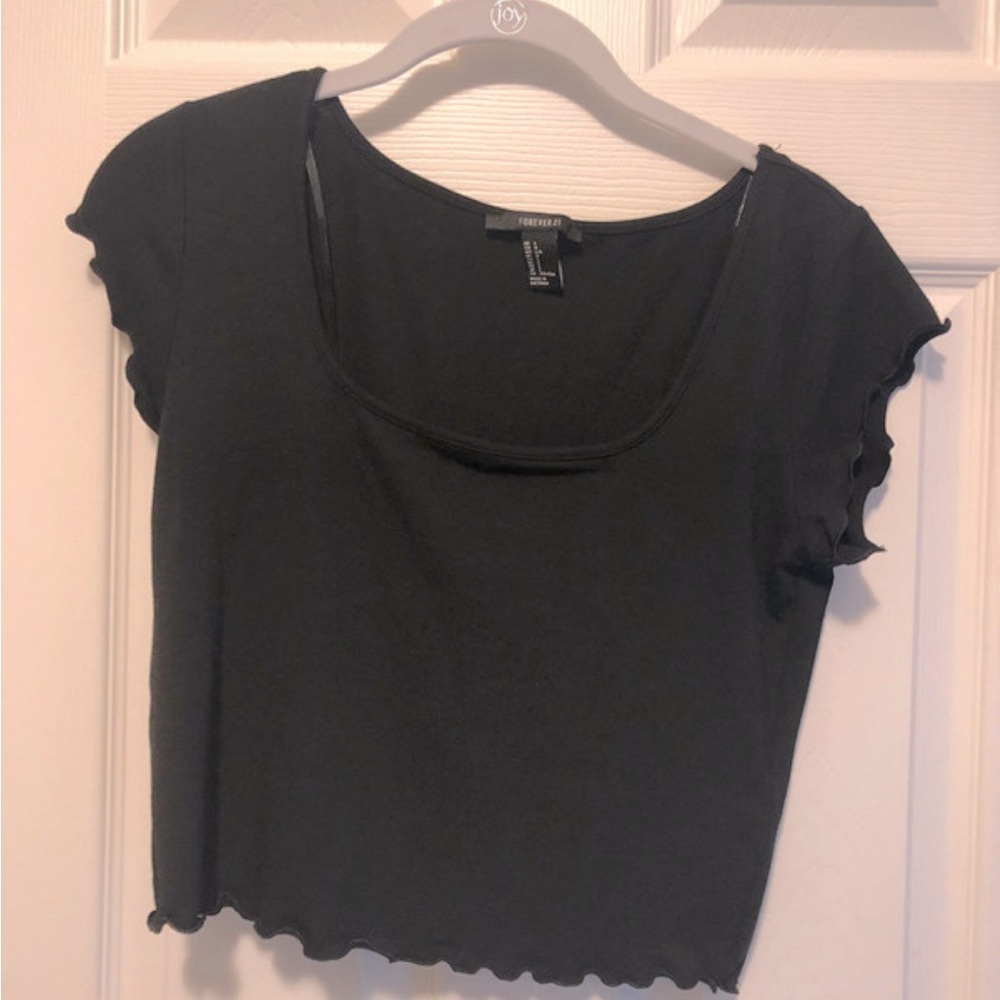 forever 21 black crop top